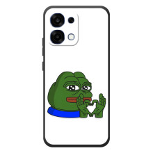 Чохли з зображенням Жаба Мем на OPPO A6 Pro – Жаба серце