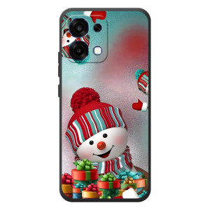 Чехлы на Новый Год OPPO A6 Pro – Снеговик в шапке