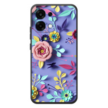 Чехлы с Цветами для OPPO A6 Pro (VPrint) (Цветочный дизайн)