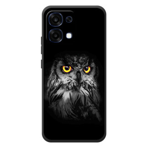 Чехлы с принтом СОВЫ для OPPO A6 Pro – Сова на чёрном