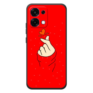 Чохол (Знак сердечка) для OPPO A6 Pro – Сердечко на червоному