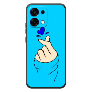 Чохол (Знак сердечка) для OPPO A6 Pro – Сердечко на синоьому