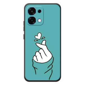 Чохол (Знак сердечка) для OPPO A6 Pro – Сердечко на бірюзовому