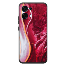 Чехол для ОППО А6 Про - с принтом (Дизайнерские) (AlphaPrint) – Мрамор красный