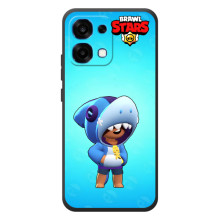 Чехол для OPPO A6 Pro Бравл Старс (VPrint) – Леон акула