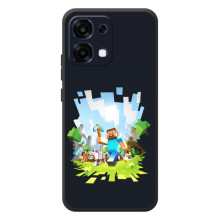 Чехол Майнкрафт на OPPO A6 Pro (AlphaPrint) Minecraft – персонажи Minecraft