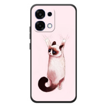 Чехол на ОППО А6 Про с Котами (VPrint) (Котик падает)