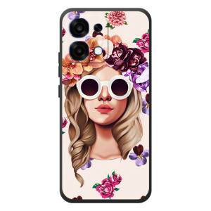 Чехол с картинкой Модные Девчонки OPPO A6 Pro – Девушка в очках