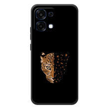 Чохол з леопардовим принтом на OPPO A6 Pro – Леопард на чорному
