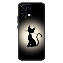 Чохол з принтом для OPPO A6 Pro (AlphaPrint) Модні коти (Силует котика)