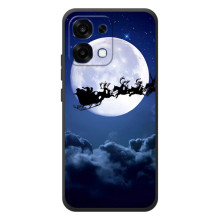 Чохол Санта Клаус для OPPO A6 Pro (Санта - місяць)