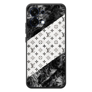 Чехол Стиль Louis Vuitton на OPPO A6 Pro – LV на белом