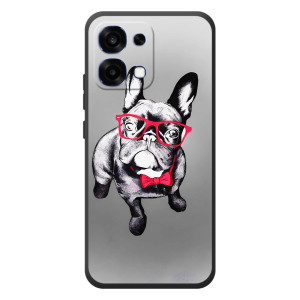 Чохол (ТПУ) Милі песики для OPPO A6 Pro – Бульдог в окулярах