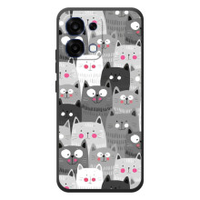 Чехол с милыми котиками на ОПО A6 Про
