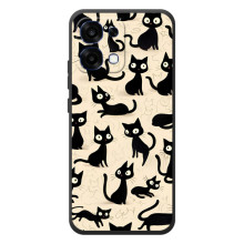 Чохол з малюнком кіт на OPPO A6 Pro (Чорні коти)