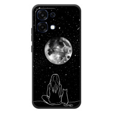 Чохол з малюнком кіт на OPPO A6 Pro (Дівчина з котом)