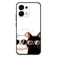 Чохол з малюнком кіт на OPPO A6 Pro (Коти в окулярах)