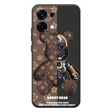 Чехол с брендом Луи Витон на ОПО A6 Про – Мишка робот