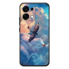 Чехол с принтом дракон Беззубик для ОПО A6 Про – Беззубик в небе