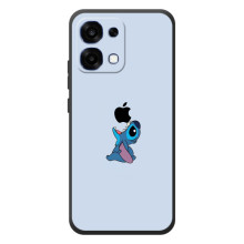 Чехол с принтом Стич на OPPO A6 Pro (Stitch apple)