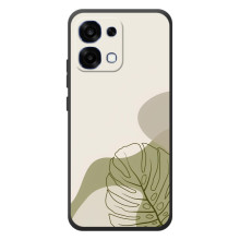 Силиконовый чехол с принтом в цветах на OPPO A6 Pro – Монстера зелёная