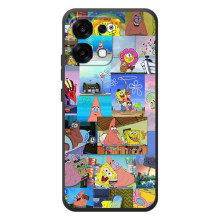Силиконовый чехол Спанч Боб на ОПО R6 Про (Комиксы Спанч Боб)