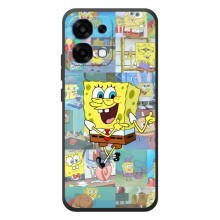 Силиконовый чехол Спанч Боб на ОПО R6 Про (Радостный Спанч Боб)