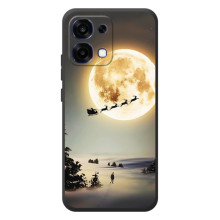Новогодние, Праздничные Чехлы для OPPO A6 Pro - 2024 год – Санта на луне