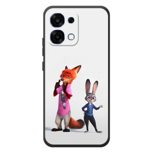 Силиконовый чехол с принтом Зоотрополіс для OPPO A6 Pro – Джуди и Ник