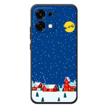 Силіконовий бампер на різдво для OPPO A6 Pro (Місто в снігу)