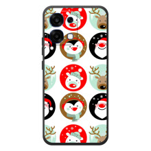 Силіконовий бампер на різдво для OPPO A6 Pro (Різдвяний принт)