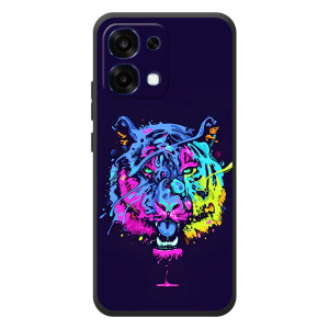 Силиконовый бампер с картинкой животных для OPPO A6 Pro (Тигр-Арт)