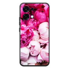 Силіконовий бампер з принтом (квіточки) на ОРО A6 Про (Півонії)