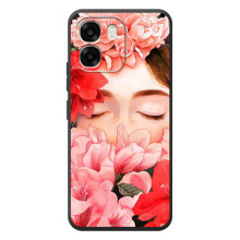 Чехлы (ART) Цветы на OPPO A6 (VPrint) (Глаза в цветах)