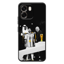 Чехлы для OPPO A6 (Leo чемпион) (AlphaPrint) (Месси в накидке)