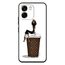 Чехлы Луи Витон для OPPO A6 (AlphaPrint - LOUIS VUITTON) (кофе LOUIS VUITTON)