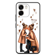 Чехол с печатью для OPPO A6 - (Мама с ребенком) (AlphaPrint) (Дочка и мама)