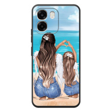 Чехол с печатью для OPPO A6 - (Мама с ребенком) (AlphaPrint) (Мама с доченькой)