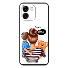 Чехол с печатью для OPPO A6 - (Мама с ребенком) (AlphaPrint) (Мама с сыном)