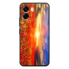 Чехол с картинкой (Стильные) для 

ОППО А6
 - (AlphaPrint) (Поле тюльпанов)