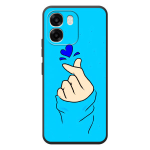 Чохол (Знак сердечка) для OPPO A6 – Сердечко на синоьому