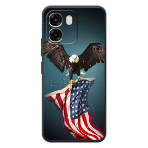 Чехол Флаг USA для OPPO A6 – Орел и флаг