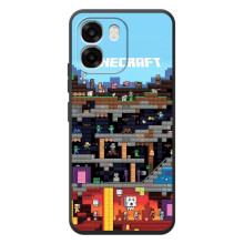 Чехол Майнкрафт на OPPO A6 (AlphaPrint) Minecraft (фон Minecraft)