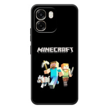 Чехол Майнкрафт на OPPO A6 (AlphaPrint) Minecraft (герои Minecraft)