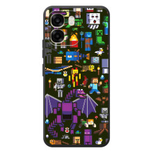 Чехол Майнкрафт на OPPO A6 (AlphaPrint) Minecraft (Коллаж Майнкрафт)