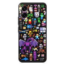 Чехол майнкрафт для OPPO A6 (Все персонажи)