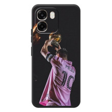 Чехол Месси футболист для OPPO A6 – Месси с кубом