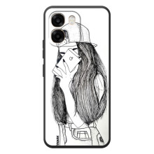 Чехол с печатью для OPPO A6 - (Мода) (AlphaPrint) (Фото девочки)