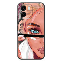 Чехол с печатью для OPPO A6 - (Мода) (AlphaPrint) (Макияж)