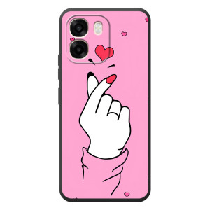Чохол з принтом для OPPO A6 (AlphaPrint - Знак сердечка)